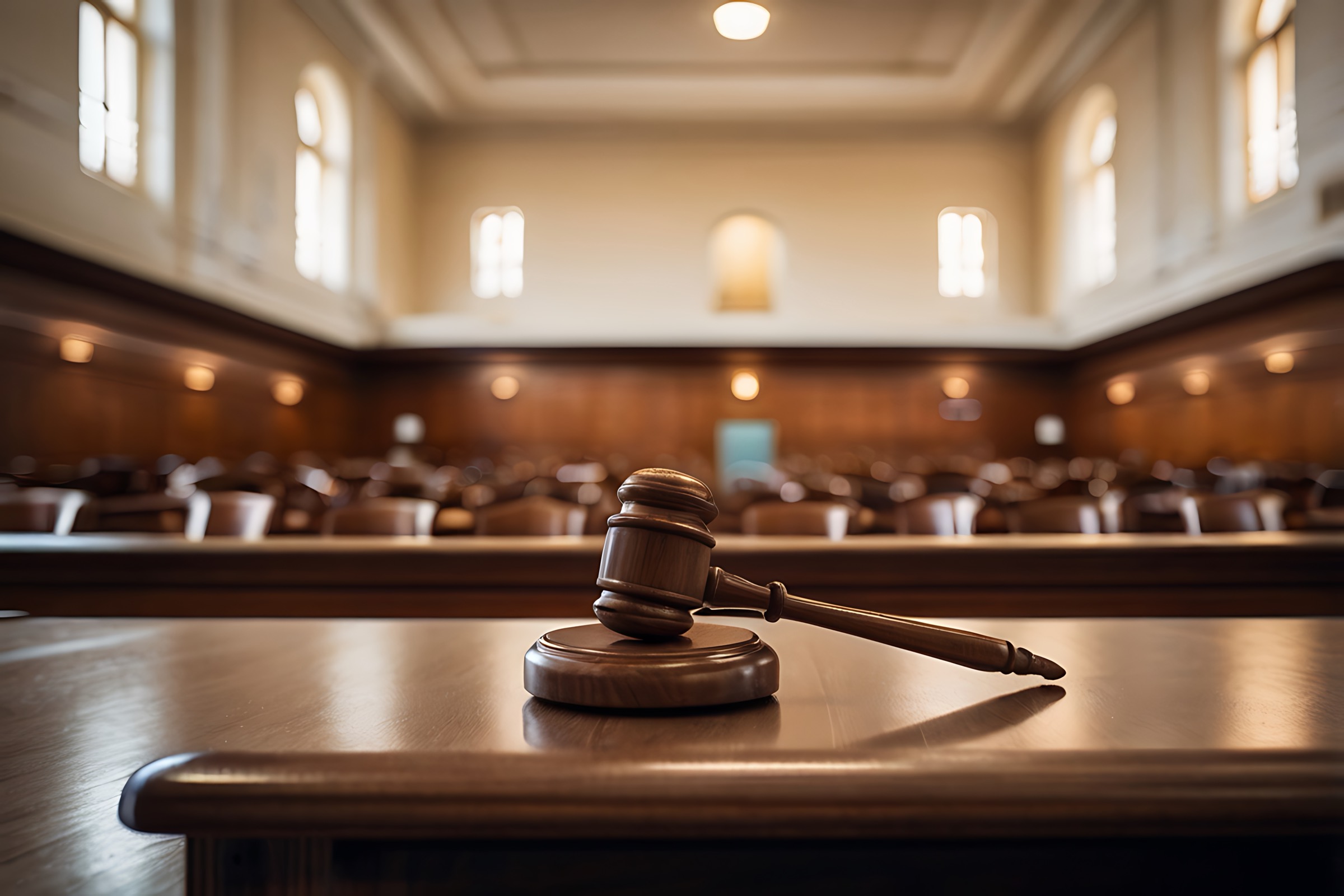 Courtroom with gavel