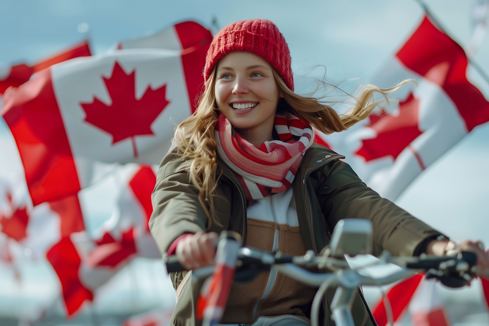 Smiling traveller in Canada